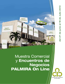 Muestra Comercial y Encuentros de Negocios PALMIRA On Line