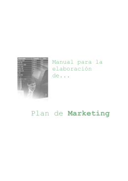 Manual para la elaboración del Plan de Marketing