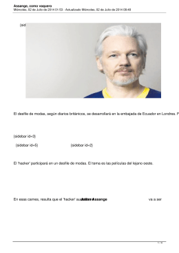 Assange, como vaquero