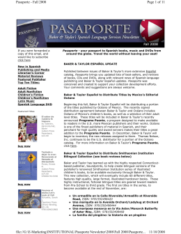 Page 1 of 11 Pasaporte - Fall 2008 11/10/2008 file