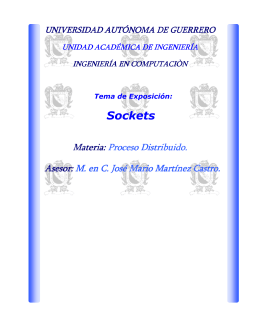 Sockets - M. en C. Jose Mario Martinez Castro