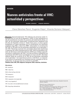 Nuevos antivirales frente al VHC: actualidad y perspectivas