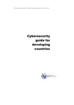 Cybersecurity guide for developing countries