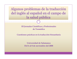 Traducción inglés español en el campo de la salud