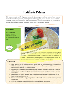 Tortilla de Patatas - Dietistas y Nutricion