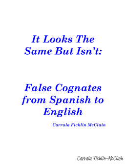 False Cognates from Spanish to English