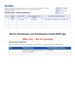 Masks Disinfection and Sterilisation Guide ROW Spa (Web only