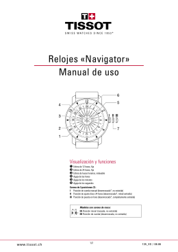 Relojes «Navigator» Manual de uso