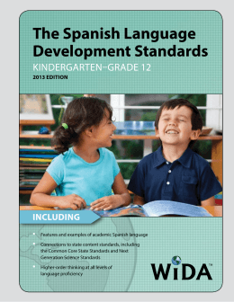 Introduction to the Spanish Language Development Standards
