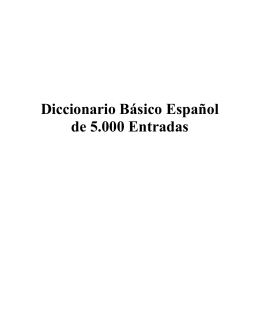 Diccionario Básico Español de 5.000 Entradas
