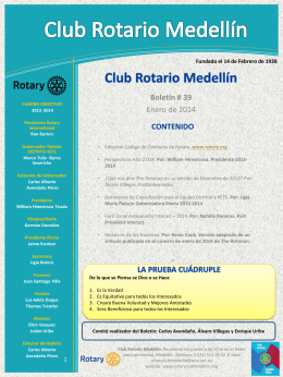 Boletín # 39 Club Rotario Medellín