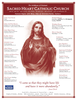 Sacred Heart Bulletin 07-19-2015