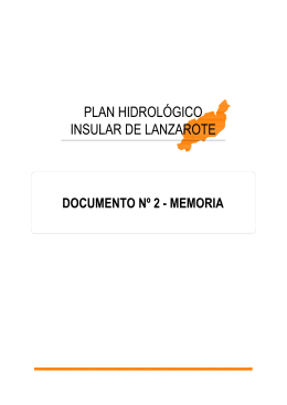 Documento nº2 - Memoria - Consejo Insular de Aguas de Lanzarote