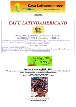 CAFE LATINOAMERICANO - Casa Latinoamericana