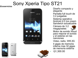 Sony Xperia Tipo ST21 - Bienvenidos al portal de ASEC
