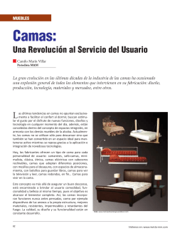 Camas: - Revista El Mueble y La Madera