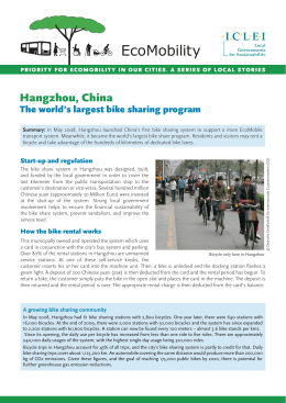 Hangzhou, China: The world`s largest bike sharing