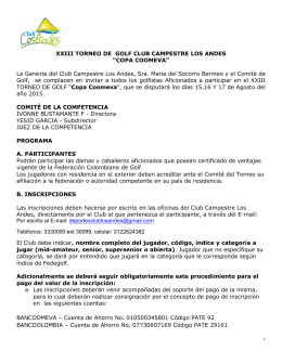 XXIII TORNEO DE GOLF CLUB CAMPESTRE LOS ANDES “COPA