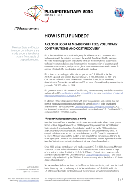 HOW IS ITU FUNDED?