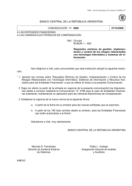 Comunicación "A" 4609 - Banco Central de la República Argentina