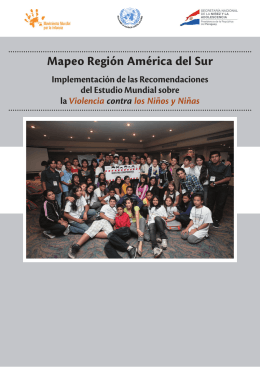 Mapeo Región América del Sur - SRSG on Violence Against Children
