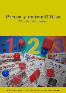 Prensa y matemáTICas. Autora: Elisa Benítez Jiménez