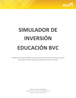 SIMULADOR DE INVERSIÓN EDUCACIÓN BVC
