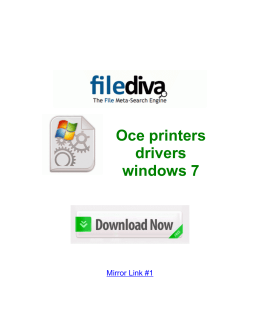 Oce printers drivers windows 7