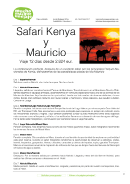 Safari Kenya y Mauricio
