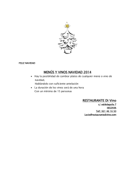menus navidad 2014 - Restaurante Di-Vino