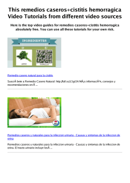Z remedios caseros+cistitis hemorragica PDF video books