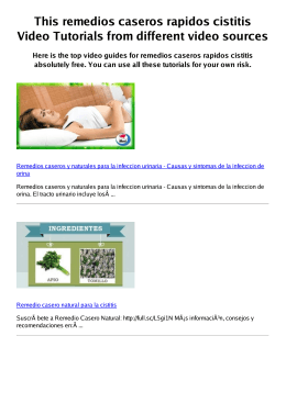 #Z remedios caseros rapidos cistitis PDF video books