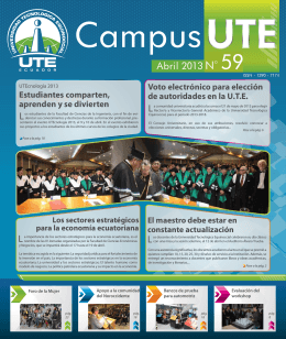 Campus UTE # 59 Abril 2013 - Universidad Tecnológica Equinoccial