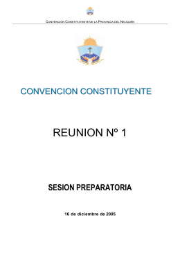 reunión nº1 - Legislatura de Neuquén