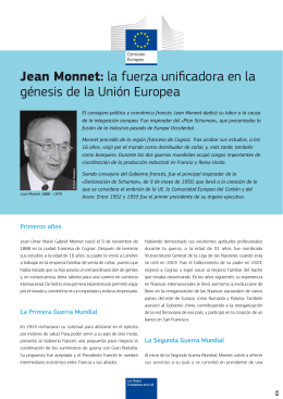 Jean Monnet: la fuerza unificadora en la génesis de la