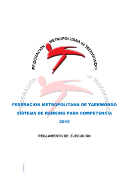 Ranking Metro 2015 - federación metropolitana de taekwondo