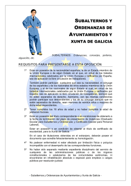 subalternos y ordenanzas de ayuntamientos y xunta de galicia