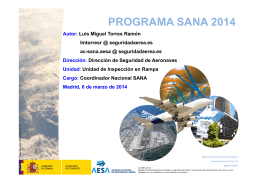 PROGRAMA SANA 2014 - Agencia Estatal de Seguridad Aérea
