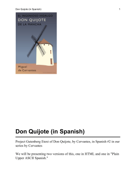 Don Quijote (in Spanish)