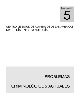 PROBLEMAS CRIMINOLÓGICOS ACTUALES