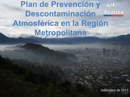 Plan de Prevención y Descontaminación Atmosférica en la Región