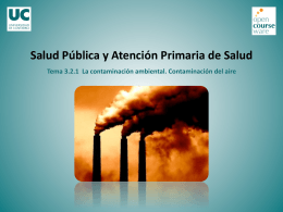 Tema 3.2.1. La contaminación ambiental. Contaminación del aire