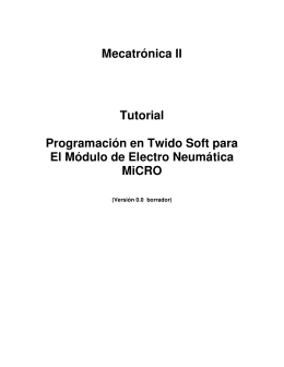 Mecatrónica II Tutorial Programación en Twido Soft para El Módulo