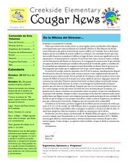 Creekside Cougar News October 2014 ESP