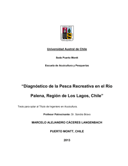 “Diagnóstico de la Pesca Recreativa en el Río Palena, Región de