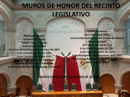 MURO DE HONOR DEL RECINTO LEGISLATIVO