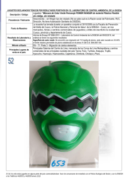 Juguetes: “Máscara de Color Verde Personaje POWER RANGER
