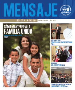 Boletín Mensaje Abril 2012 - Fraternidad Cristiana de Guatemala