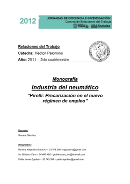 Industria del Neumático - Monografía Final
