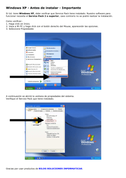 Windows XP - Antes de instalar - Importante
